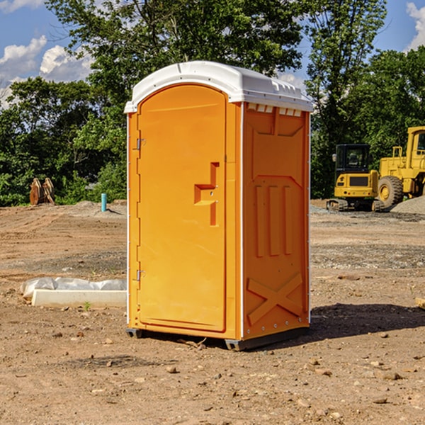 how often are the portable toilets cleaned and serviced during a rental period in Fleming